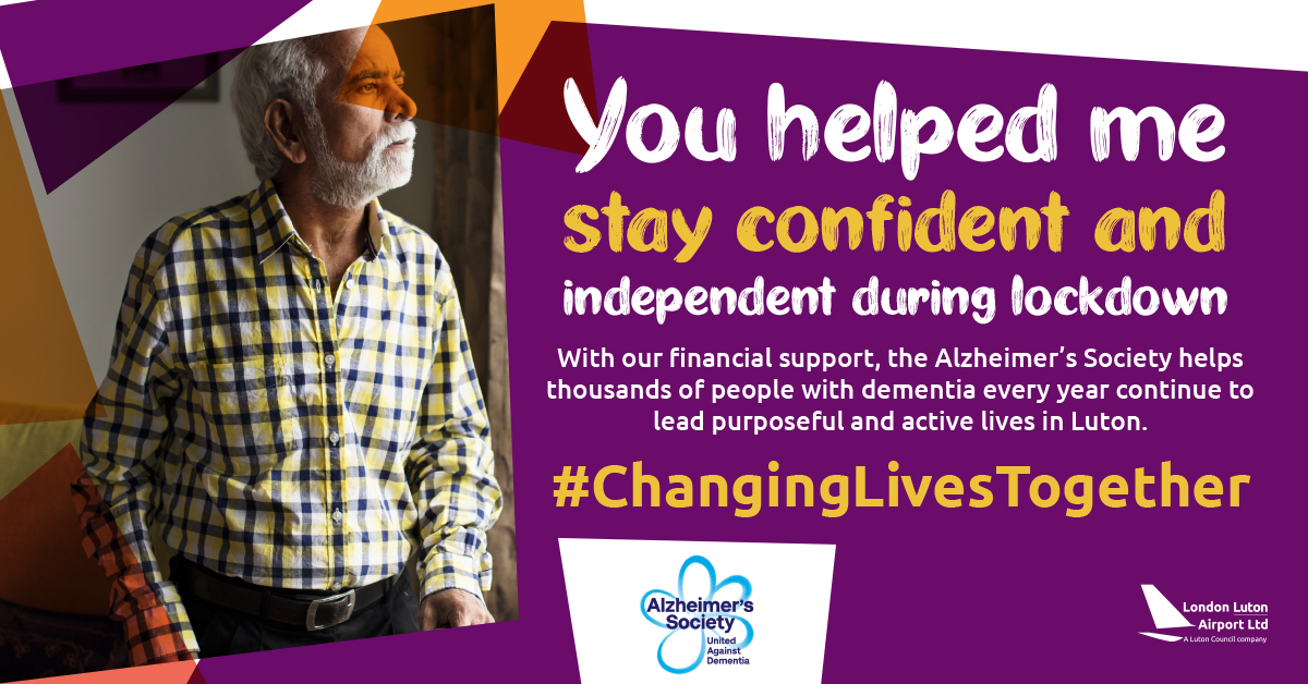 Image with the words: You helped me stay confident and independent during lockdown. #ChangingLivesTogether