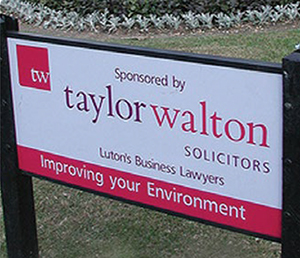 Roundabout sponsorship in Luton