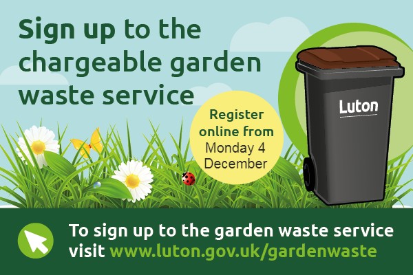 Garden waste registration opens Monday 4 December.