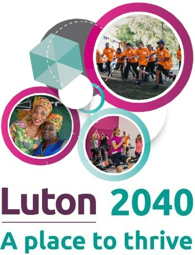 Population Wellbeing strategy logo - Luton 2040