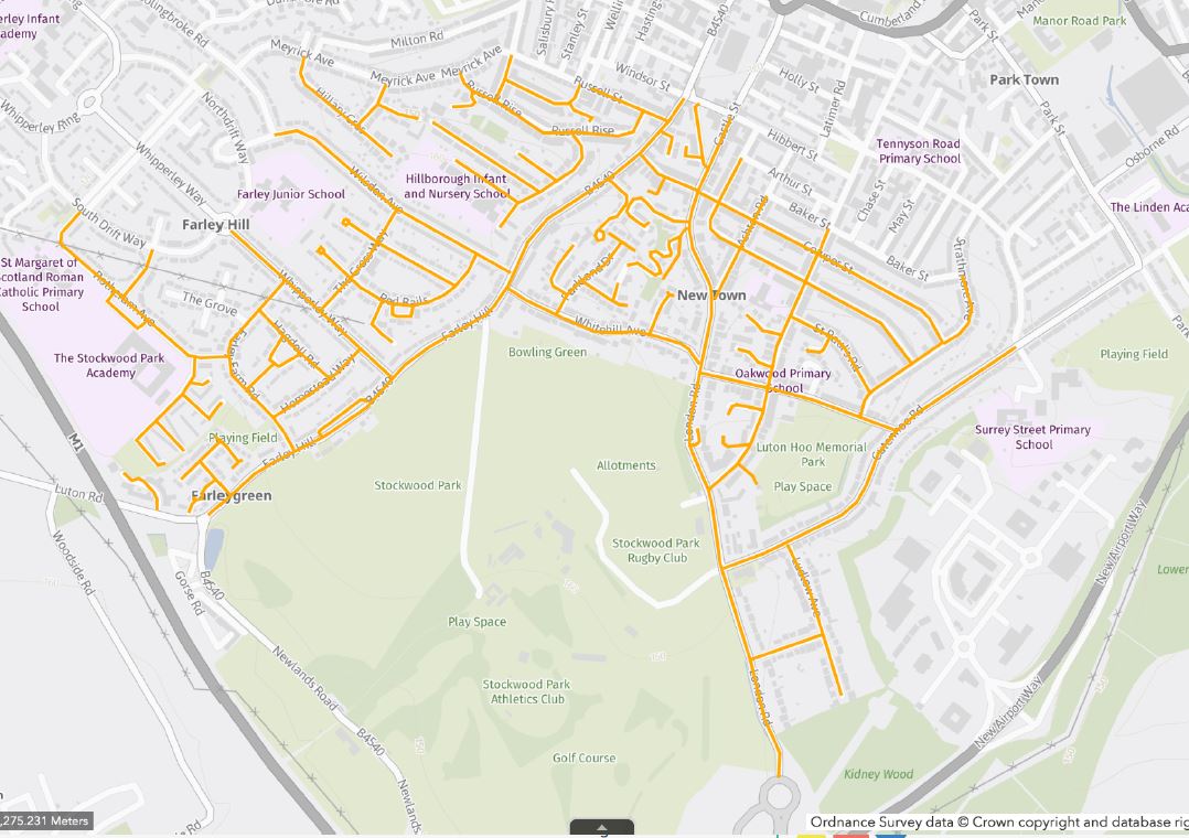 Map showing the resident protection zone for Radio 1's Big Weekend