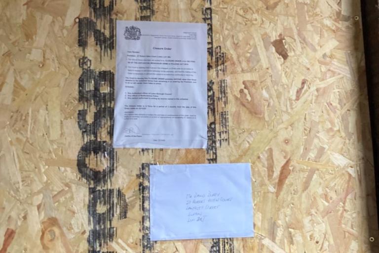 Closure order notice