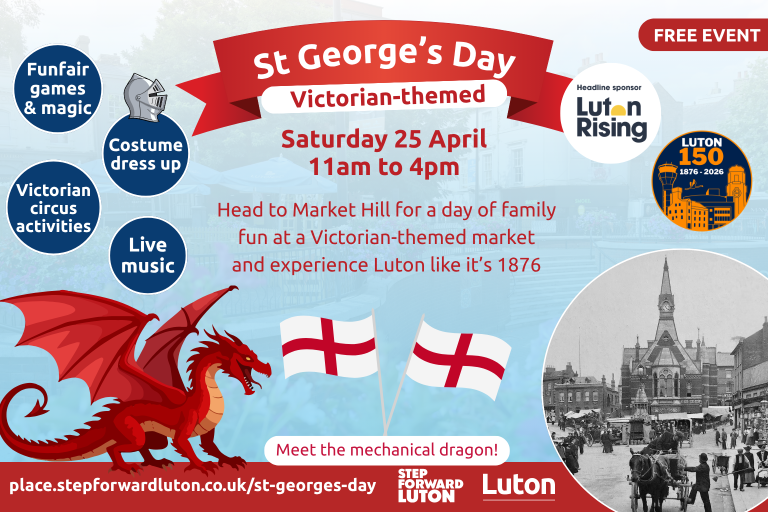 Victorian-themed St George's Day, Saturday 25 April, 10am to 4pm at Market Hill