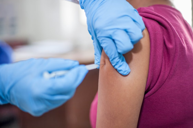 person getting vaccine
