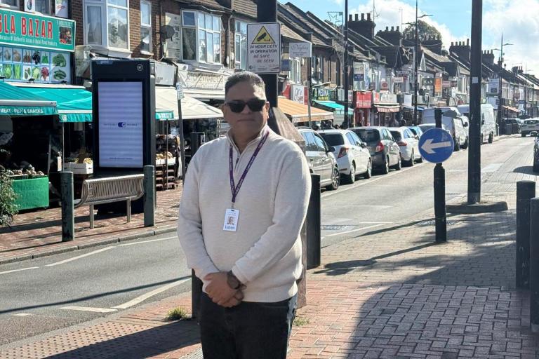Cllr Adrees Latif in Bury Park