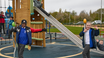 Children playing at the new Wigmore Valley Play Park