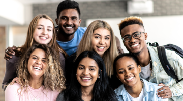 group of young people smiling