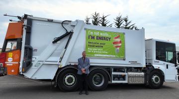 Cllr Stephens in front of new RCV