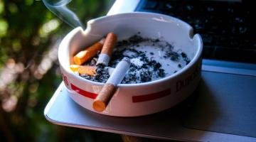 cigarettes in ash tray